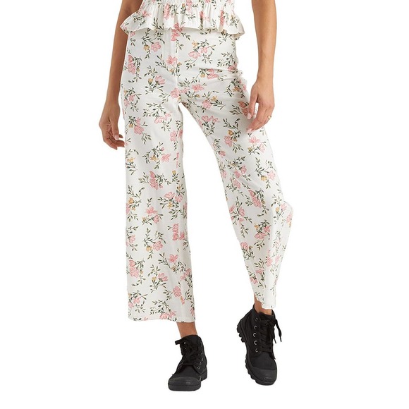 NEW Billabong  Cool Wip Floral Crop Back at It Wide-Leg Pants - Various Sizes - Picture 6 of 12
